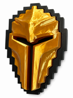 Tibia Golden Helmet Collector’s Display – Wall Art & Desk Stand