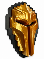 Tibia Golden Helmet Collector’s Display – Wall Art & Desk Stand